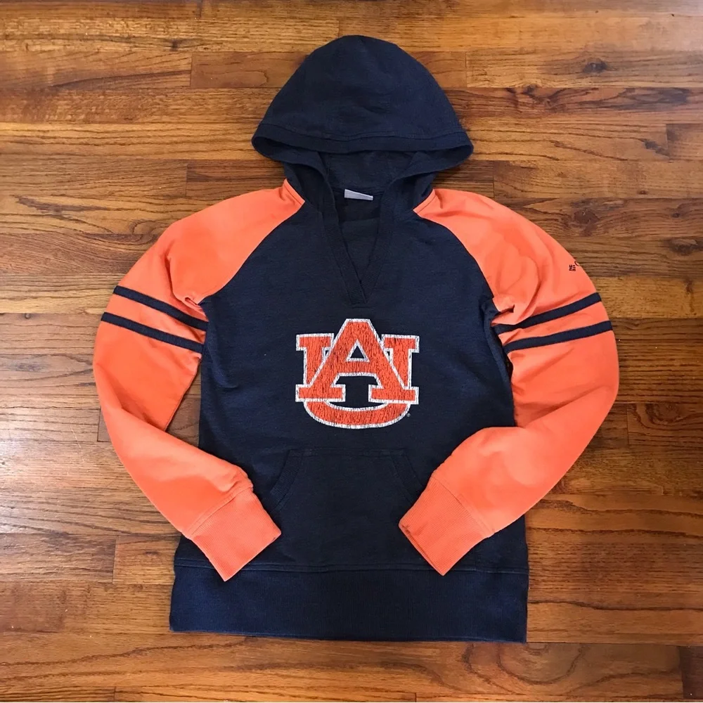 Columbia Auburn Pullover Hoodie Hooded Sweatshirt Shirt Size Youth Medium Unisex